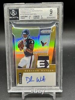 2017 Prizm Deshaun Watson RPA Gold Rookie Autograph /10 BGS 9 with10 Auto