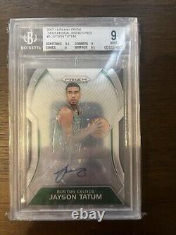 2017 Prizm Jayson Tatum Sensational Signatures Rookie Auto BGS 9 Mint 9 Auto