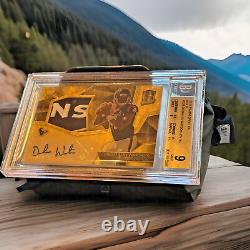 2017 Spectra Deshaun Watson 1/1 Gold Vinyl Prizm Rookie Patch Auto Bgs 9 Auto 10