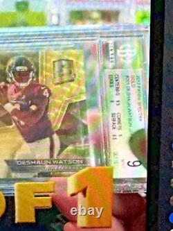 2017 Spectra Deshaun Watson 1/1 Gold Vinyl Prizm Rookie Patch Auto Bgs 9 Auto 10
