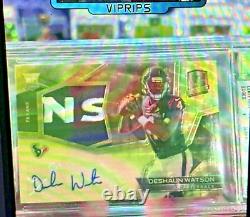 2017 Spectra Deshaun Watson 1/1 Gold Vinyl Prizm Rookie Patch Auto Bgs 9 Auto 10