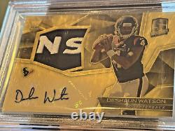 2017 Spectra Deshaun Watson 1/1 Gold Vinyl Prizm Rookie Patch Auto Bgs 9 Auto 10