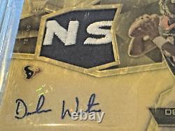 2017 Spectra Deshaun Watson 1/1 Gold Vinyl Prizm Rookie Patch Auto Bgs 9 Auto 10