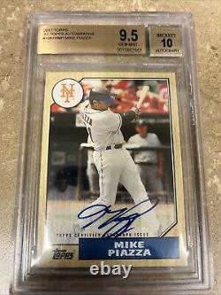 2017 Topps'87 Autographs Mike Piazza #1987AMP BGS 9.5 GEM MINT 10 AUTO