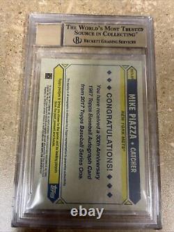 2017 Topps'87 Autographs Mike Piazza #1987AMP BGS 9.5 GEM MINT 10 AUTO