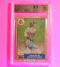 2017 Topps Andrew Benintendi Maple Wood 87 RC Auto Autograph BGS 9.5 Gem Mint