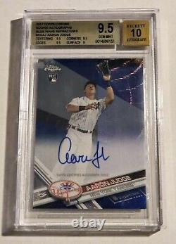 2017 Topps Chrome AARON JUDGE Blue Wave Refractor RC Auto /75 BGS 9.5/10