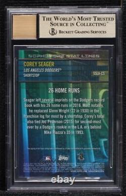 2017 Topps Chrome Sophomore Stat Lines /99 Corey Seager BGS 10 PRISTINE Auto