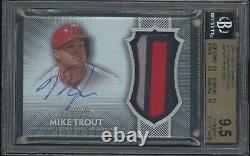2017 Topps Dynasty Autograph Patches Mike Trout Auto Patch 06/10 Beckett BGS 9.5
