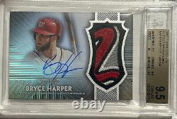 2017 Topps Dynasty Bryce Harper Auto GU Patch 1/10 BGS 9.5/10 Nats Phillies