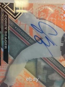 2017 Topps High Tek Corey Seager On Card Auto BGS 9.5 Autograph 10