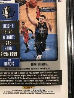 2018-19 Contenders Optic Blue Prizm #128 Luka Doncic RC Rookie AUTO /99 Bgs 9.5