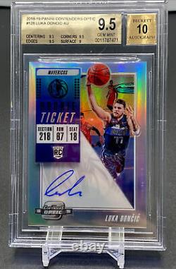 2018-19 Contenders Optic Prizm Rookie Ticket Holo Luka Doncic AUTO BGS 9.5/10