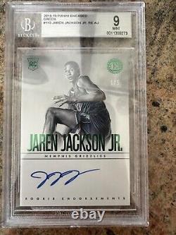 2018-19 Encased Jaren Jackson Jr 113 Autograph Rookie RC Auto /5 SP SSP BGS 9