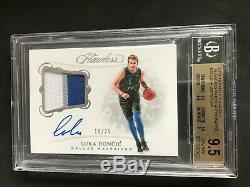 2018-19 Flawless Luka Doncic RPA 3CLR RC Game Worn Patch Auto 8/25 BGS 9.5 Gem