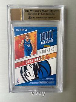 2018-19 Hoops Hot Signature Rookies #3 Luka Doncic RC Autograph BGS 9.5 Auto 10