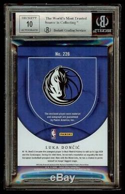 2018-19 Luka Doncic Panini Crown Royale Silhouettes Patch Rc /199 Bgs 9 10 Auto