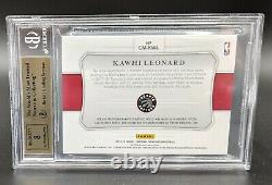 2018-19 National Treasures KAWHI LEONARD AUTO JERSEY 5/25 BGS 9.5 COLOSSAL POP 1