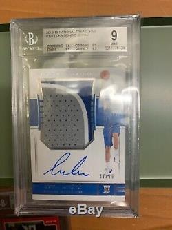 2018-19 National Treasures Rookie Patch Auto Luka Doncic RPA /#99 BGS 9 Auto 10