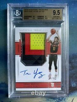 2018-19 National Treasures Trae young Rookie Patch Auto RPA /99 RC BGS 9.5/10