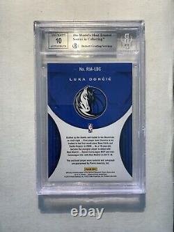 2018-19 Panini Crown Royale Luka Doncic RC Rookie Jersey AUTO /199 BGS 8.5/10