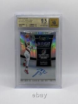 2018-19 Panini Select Damian Lillard In Flight Auto Autograph #08/49 BGS 9.5 GEM