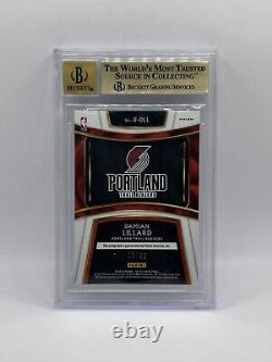 2018-19 Panini Select Damian Lillard In Flight Auto Autograph #08/49 BGS 9.5 GEM