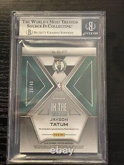 2018-19 Panini Spectra Jayson Tatum In The Zone Autograph Auto /49 BGS 8.5