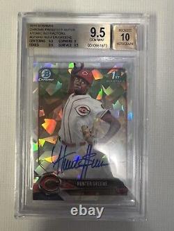2018 1st Bowman Prospects Hunter Greene Auto BGS 9.5 Atomic Refractor /100 True+