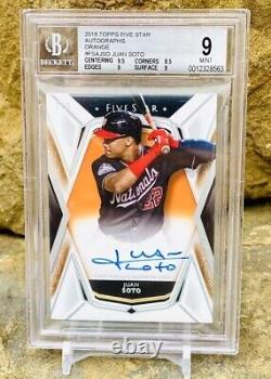 2018/2019 Juan Soto /5 Autograph Topps Five Star POP 1 BGS 9 10 Auto RC Mets OMG