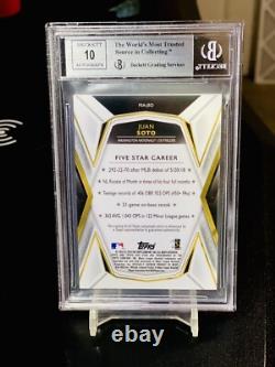 2018/2019 Juan Soto /5 Autograph Topps Five Star POP 1 BGS 9 10 Auto RC Mets OMG