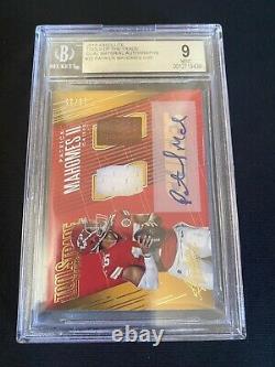 2018 Absolute Patch Autograph Patrick Mahomes # 15/25 Bgs 9 Jersey # 1/1 Auto