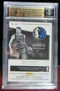 2018 BGS 9.5/10 Pristine 1/1 LUKA DONCIC NOIR Platinum AUTO/Autograph RC 54/99