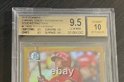 2018 Bowman Chrome GOLD Autograph RHYS HOSKINS #40/50 BGS GEM MINT 9.5/10 Auto