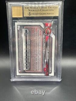 2018 Bowman Chrome Hunter Greene Orange Shimmer Auto /25 BGS 9.5 1st Bowman Reds