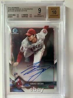 2018 Bowman Chrome Shohei Ohtani Auto Bgs 9 Mint Cra-so