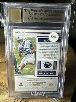 2018 Contenders Draft Picks #105B Saquon Barkley Rookie Auto BGS 9.5 Auto 10