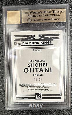 2018 Donruss Diamond Kings 82 Shohei Ohtani RC Autograph Auto /50 BGS 9.5 10 Gem