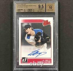 2018 Donruss Shohei Ohtani RC on-card autograph /50 BGS 9.5 with 10 auto Pop 1/1