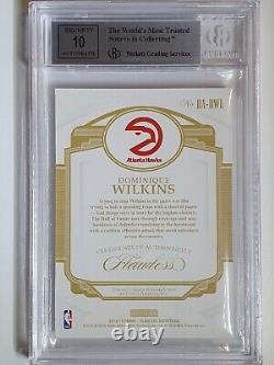2018 Flawless Dominique Wilkins AUTO RUBY /15 Autographs BGS 9 (POP 1)