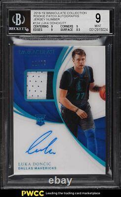 2018 Immaculate Collection Luka Doncic ROOKIE RC PATCH AUTO /77 #124 BGS 9 MINT