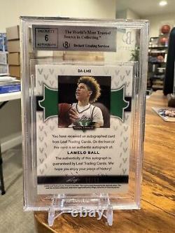 2018 LEAF VALIANT GREEN LAMELO BALL XRC Rookie Auto #35/60 BGS 9/6? Invest