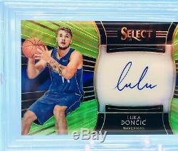 2018 LUKA DONCIC SELECT Rookie Auto PRIZMS NEON Green #65/99 BGS 9.5 AUTO 10 SP