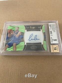 2018 LUKA DONCIC Select Rookie Auto Prizm NEON Green #d 59/99 BGS 9 AUTO 10 SP