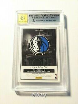 2018 Luka Doncic Noir HOLO GOLD Auto /10 Reigning Nights Rookie RC #3 BGS 8.5/10