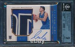 2018 National Treasures Luka Doncic Patch Jersey Auto Autograph 1/1 25/25 Bgs 9