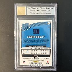 2018 Optic Saquon Barkley Red Refractor Rookie Autograph BGS 9 10 Auto SUBS #/50