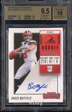 2018 Panini Contenders Baker Mayfield Rookie Ticket Autograph RC BGS 9.5 Auto 10