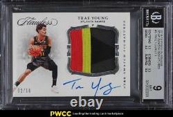 2018 Panini Flawless Star Trae Young ROOKIE RC PATCH AUTO /18 #5 BGS 9 MT