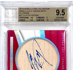 2018 Panini Immaculate RC Shohei Ohtani auto Bat rookie autograph 1/1 BGS 9.5